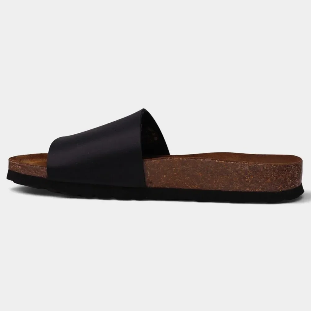 Betula Birkenstock Reggae Womens 8 EU 39 Black Soft Footbed Slide Sandals